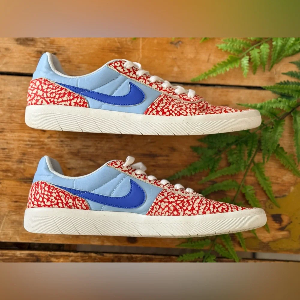 Nike Red and Light and Royal Blue Sneakers - Picture 4 of 8